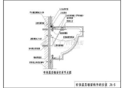 GRC裝飾構件安裝節點樣式圖
